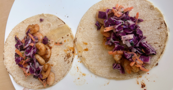 Prawn Tacos With Tangy Cabbage Slaw